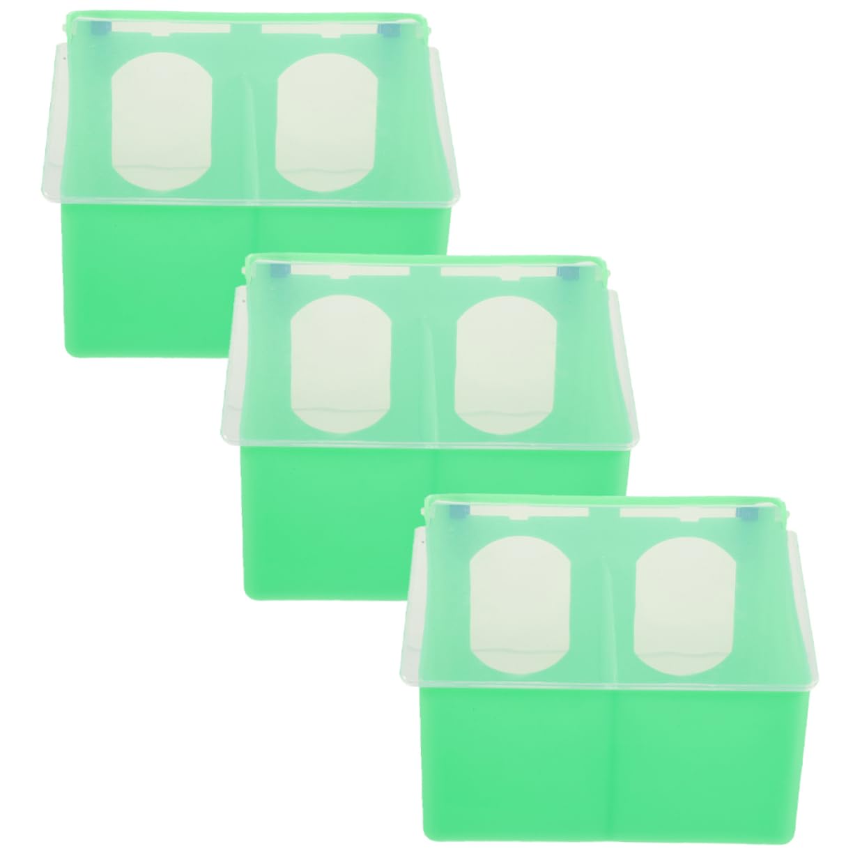 PartyKindom 3pezzi Mangiatoia in Plastica Per Uccelli Distributore Per Gabbia Mangiatoia Per Pappagalli Scomparto Per Mangiatoia Accessori Per Gabbia Per Parrocchetti
