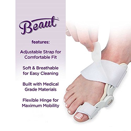 Bunion Corrector Splint and Pads Relief Kit - Hammer Toe and Hallux Valgus Pain Relief Sleeves – 8Pc. Bunion Care for Big Toe Joint Pain - Men and Women – Toe Separator, Straightener, Spacer, Spreader