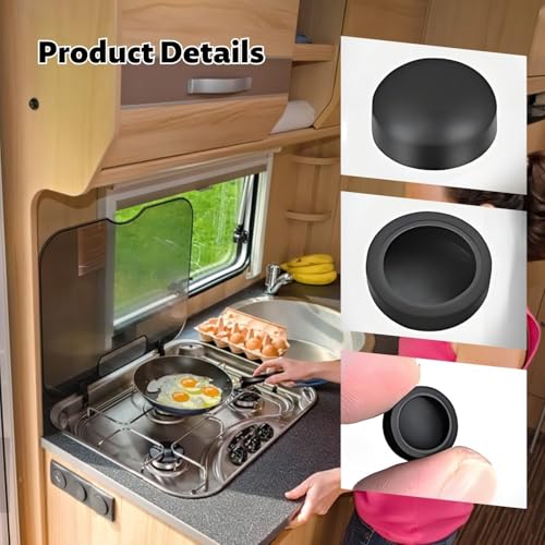 Lyivisk 8 Stück Gummistopfen Abdeckkappen Schrauben abdeckkappen abdeckkappen für Schrauben für Wohnmobil-Kochfeld