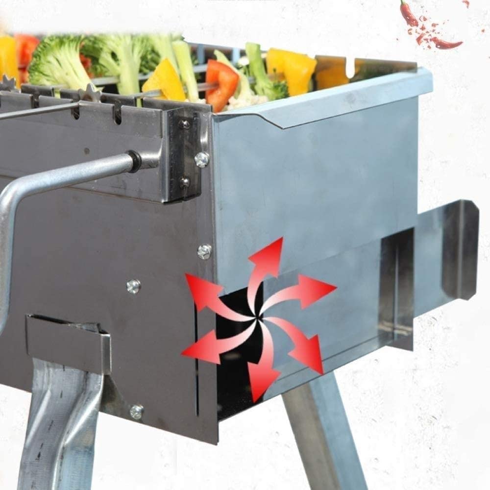 FAXIOAWA Barbecue a carbonella Barbecue Portatile Barbecue Pieghevole in Acciaio Inossidabile Griglia da Campeggio Griglia da Tavolo per Campeggio Portatile Cucina Piccola griglia