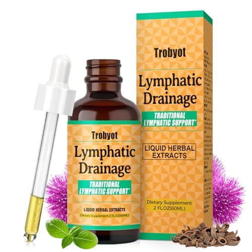 Lymphatic Drainage Drops for Bloat Relief & De-Puff - Cleavers Stillingia Root Prickly Ash Bark & Red Clover Flower Herbal Liquid Formula for Healthy Lymphatic Flow & Circulation Support 2 Fl Oz