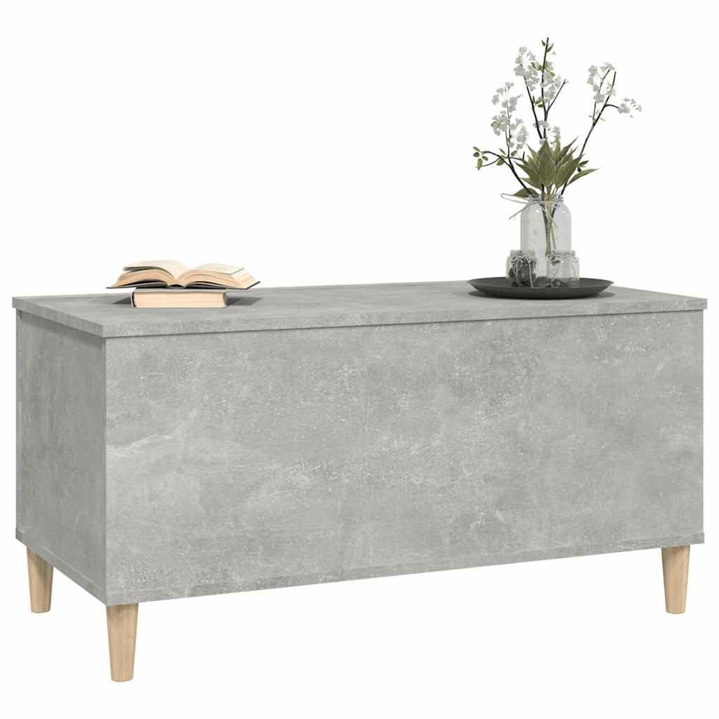Tavolino Salotto Piano Sollevabile Grigio Cemento 90x44,5x45 cm