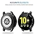 [2Pack] Tensea Compatible with Samsung Galaxy Watch Active 2 Screen Protector Case 44mm, Bumper Full Around Cover for Samsung Galaxy Watch Active2 44 (Black, 44mm)