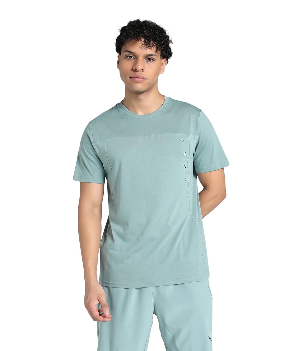 Puma Unisex M TAD TECH Triblend Tee T-Shirts, Green Moon,