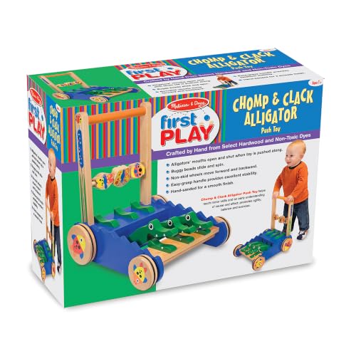 Melissa & Doug Deluxe Chomp & Clack Alligator Wooden Baby Push Toy - image 4