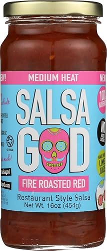 Paquete de seis salsa roja asada al fuego mediano