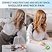 sundpik 1PCS Posture Corrector for Women and Men, Adjustable Upper Back Brace, Spine Support Straightener, Neck, Shoulder, Back and Lumbar Pain Relief, Comfortable & Breathable