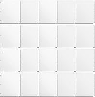 Vista 21 de Separadores de carpetas de 3 anillos con 5 pestañas para tamaño carta, corte de 1/5, 3 agujeros perforados, separadores de plástico para escribir