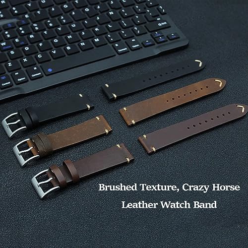 Bracelet de montre à libération rapide en cuir robuste - 7