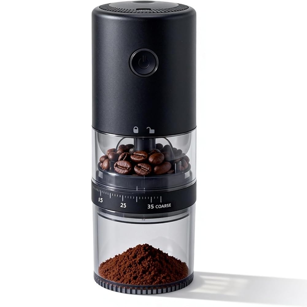 Hndhbfgrt Portable Electric Burr Coffee Grinder Charging Rechargeable Coffee Grinder Electric Coffee Grinders