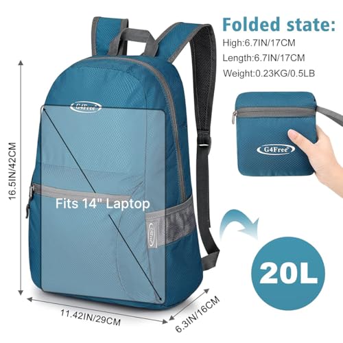 Image of G4Free 20L Small Packable Travel Hiking Backpack for Men Women