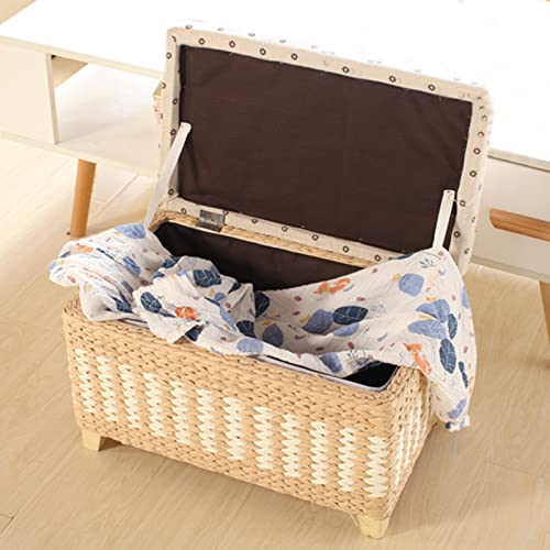 Coffre de rangement rotin pour optimiser un petit salon - 5