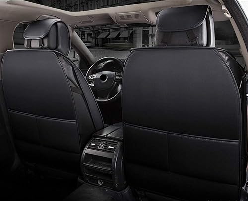 Miniatura 2 de ANKIV Juego completo de fundas de cojín y almohadas de cuero sintético para asiento delantero y trasero de coche con reposacabezas y soporte de