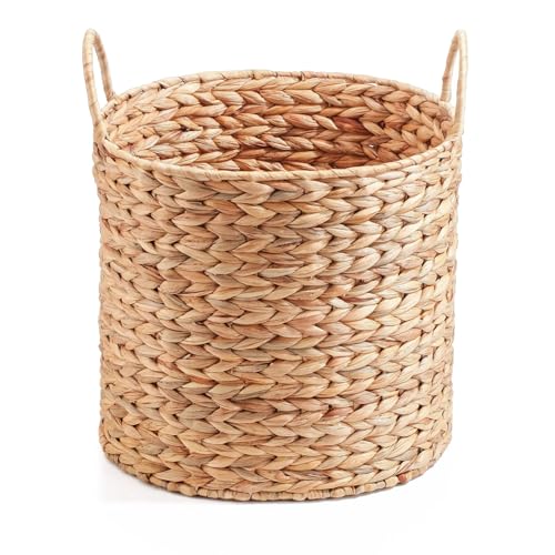 Oikos - Cesto Organizador Redondo com Alças 37cm de Palha Fibra N...