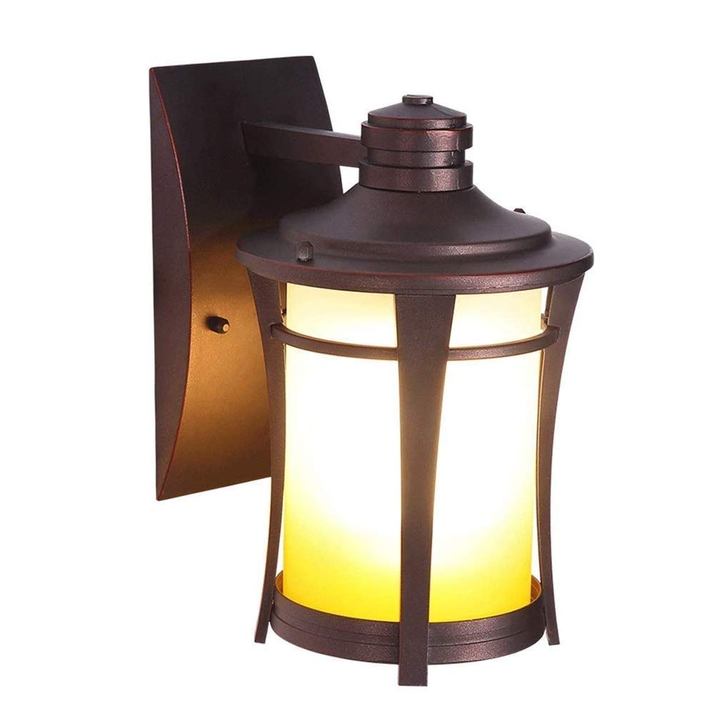 noxozoqm Creative Waterproof Glass Wall Lantern Outdoor Die-cast Aluminum Wall Light European Style Antirust Bracket Light