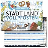 DENKRIESEN Stadt Land VOLLPFOSTEN® Biergarten Edition | Partyspiel ab 14 Jahren | 26 Volksfest Kategorien | Stadt Land Fluss für Gruppen & Familien | DIN A4 Format | Gesellschaftsspiel für Erwachsene