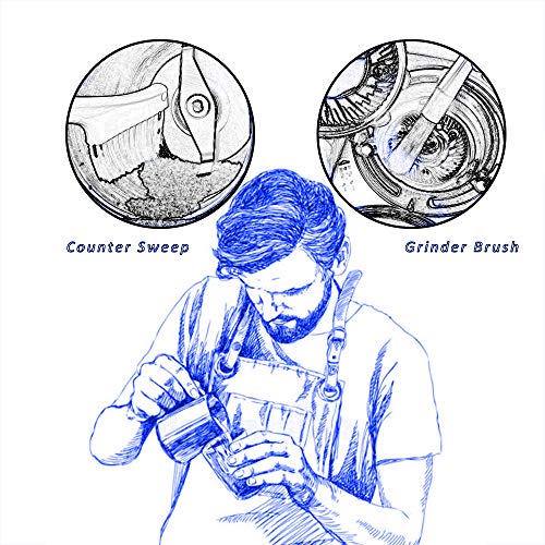 Bagtu Barista Cleaning Brush Tools,Coffee Bean Grinder Brush And Counter Sweep Brush #TOP4