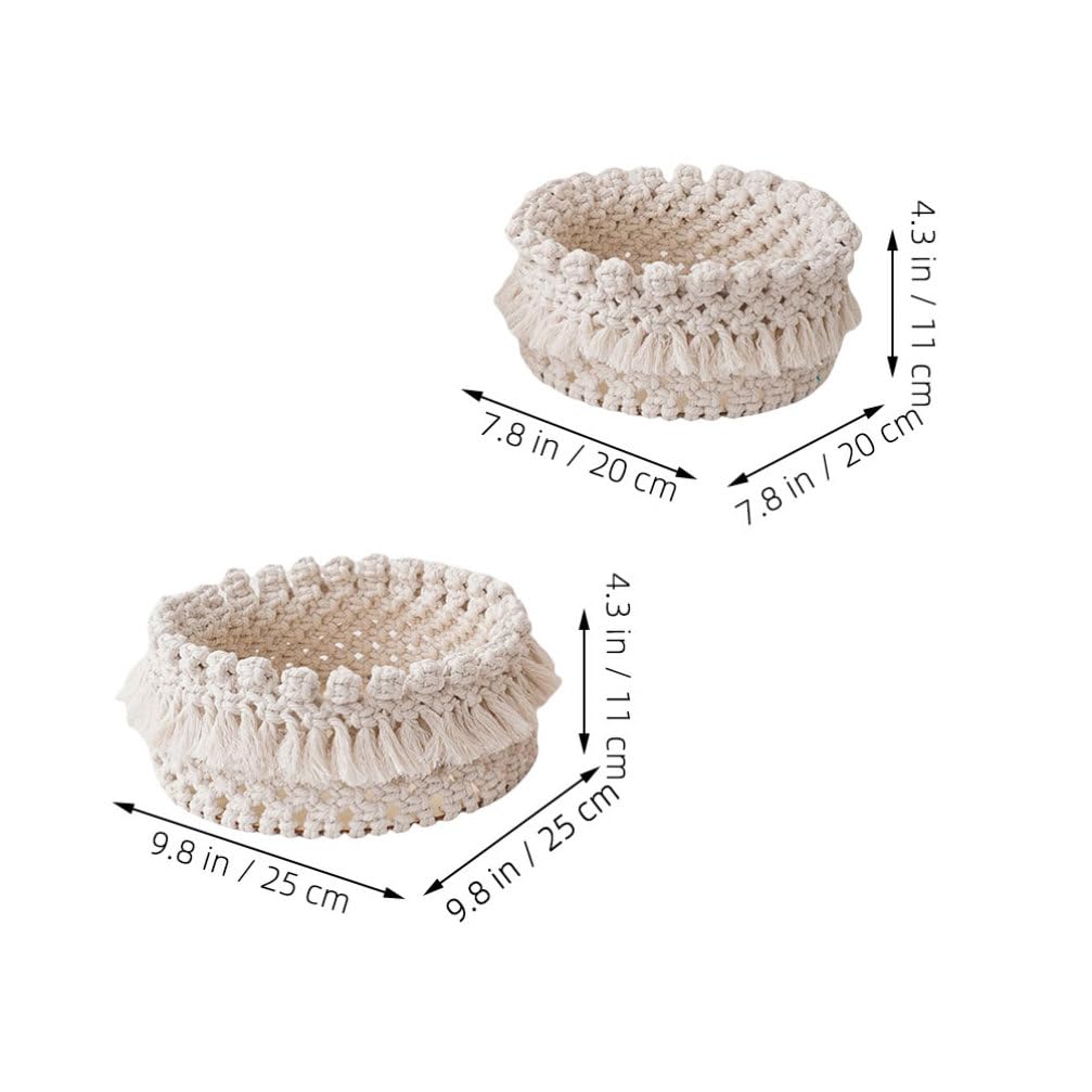 Aufbewahrungskorb aus Baumwollseil, Beige, Schlichte Form