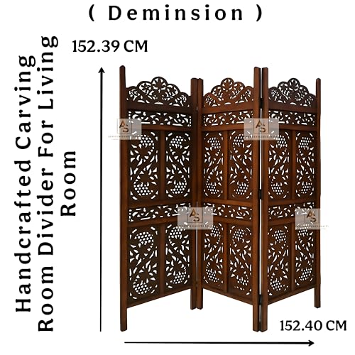 Image of Partition for Living Room,Divider,Partition Wall Divider Screen Separator, Wall Panel Divider for Hall | Bedroom |Office | Puja Room | Restaurant S Design (5 Feet -3 Panel)