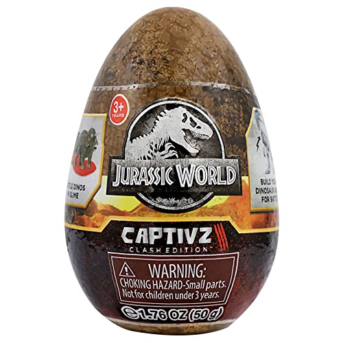 Jurassic World Captivz Slime Eggs 3 Pack Clash Edition – Pop N Lock Dinosaurs – Lava Slime – Build and Battle – 30 Species to Collect – Exclusive Rare Dinosaur Included - Thumbnail 5
