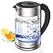Produktbild Wasserkocher, Homgeek Wasserkocher Glas Elektrisch 2200W/1.7L, mit LED-Beleuchtung, Auto-off & Trockenlaufschutz, Edelstahl Innendeckel, BPA-frei