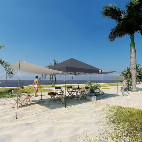 Image of MASTERCANOPY 10x10 Pop Up Canopy Tent with 2 Shelters,230 Sq ft Drak Grey