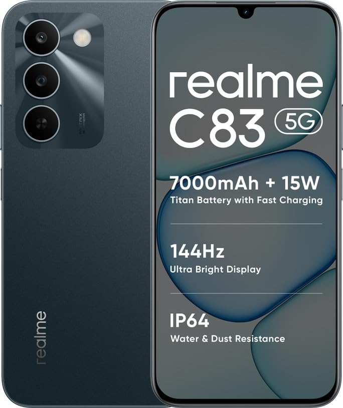 Image of realme C83 5G 4GB RAM, 128GB ROM, Dimensity 6300 Processor, 6.8-inch HD+ Display, 13MP Rear Camera, 7000mAh Battery, (Sprouting Green)