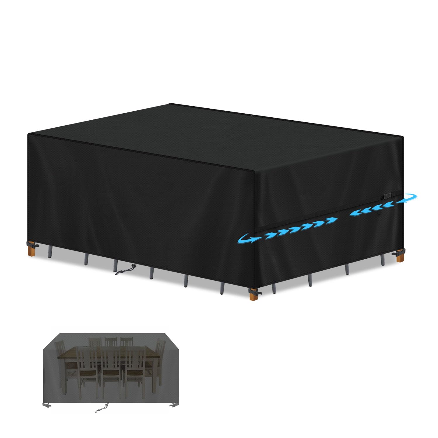 SIMPHAUS Housse De Canapé Exterieur Imperméable 3 Places Housse Protection Canapé De Jardin