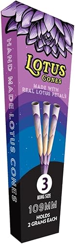 Miniatura 2 de 6 conos de preoll de pétalos de loto orgánico de tamaño King l Conos naturales enrollados a mano l Conos sin blanquear W Filtro de cáscara de maíz l