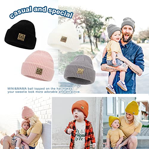 Image of Newborn Baby Wool Hat Cap Turban Toddler Warm Hat Kids Baby Cap Set