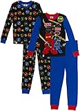 SGI Apparel Boys' Lego Ninjago 4-Pc Pajama, 2 Sets Sleeve, Long Pant