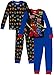LEGO Ninjago Boys Pajama Set, 4 Piece PJ Set, Long Sleeve, Long Pant,Glow in the Dark