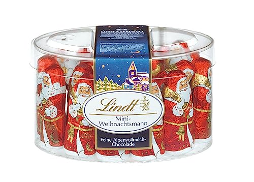 Lindt Schokolade | Mini-Weihnachtsmänner | 20x10g | Vollmilchschokolade | 200 g Schokoladen-Großpackung zu Weihnachten | Schokoladen-Geschenk