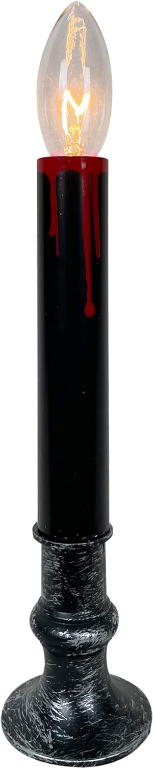 Brite Star 1 Ct 9 in Halloween Blood Drip Black Stick Candle