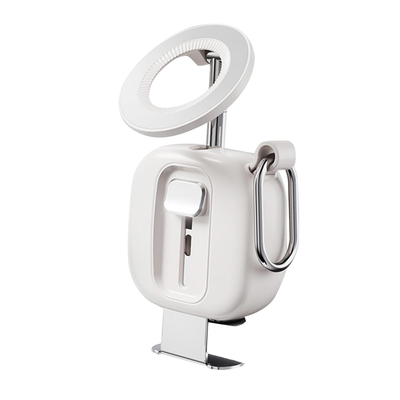 predolo Soporte para teléfono de avión, esencial para viajes y vacaciones, fácil de usar, tamaño de bolsillo, ajustable, universal, para mujer y hombre, Blanco