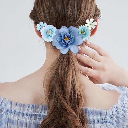Harewu Hair Clip Decorations, 12Pcs Silk Flower Hair Clips thumb #1