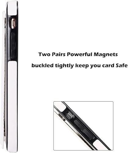 Miniatura 4 de uCOLOR Funda de piel con tapa para iPhone 6, 7, 8, SE 2nd SE 3 (2022) con soporte para tarjetas, diseño de mármol compatible con iPhone 687SE 2ndSE