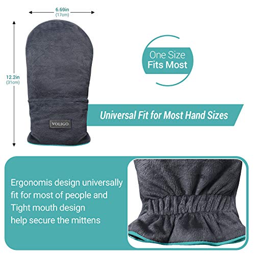 VOLIGO Microwavable Heated Mittens, Hot And Cold Hand Therapy Gloves