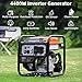 Oxseryn Power Equipment 4400 Watts Inverter Generator Gas Powered, Portable Open Frame Generator, Low Noise with ECO Mode, RV Ready, Emergency Home Backup