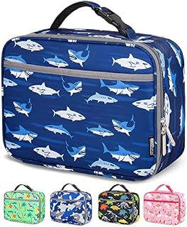 HOMESPON Insulated Kids Lunch Bag Thermal Meal Prep Tote School Lunch Box for Boys Girls (Shark)