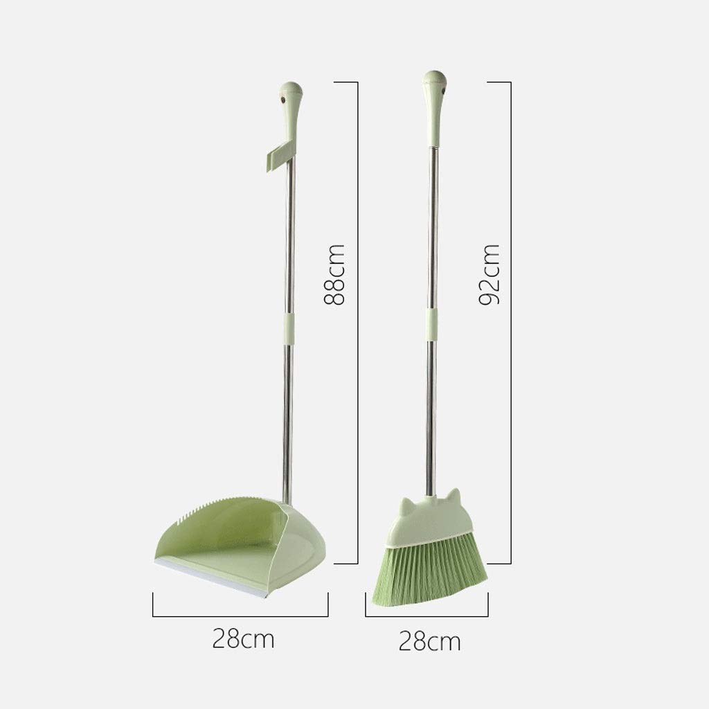 Juegos de recogedor y Cepillo, Recogedor y Escoba: Ideales for el hogar, la Cocina, Oficina, vestíbulo, Suelo, Patio, Barrer Espacios Interiores Exteriores