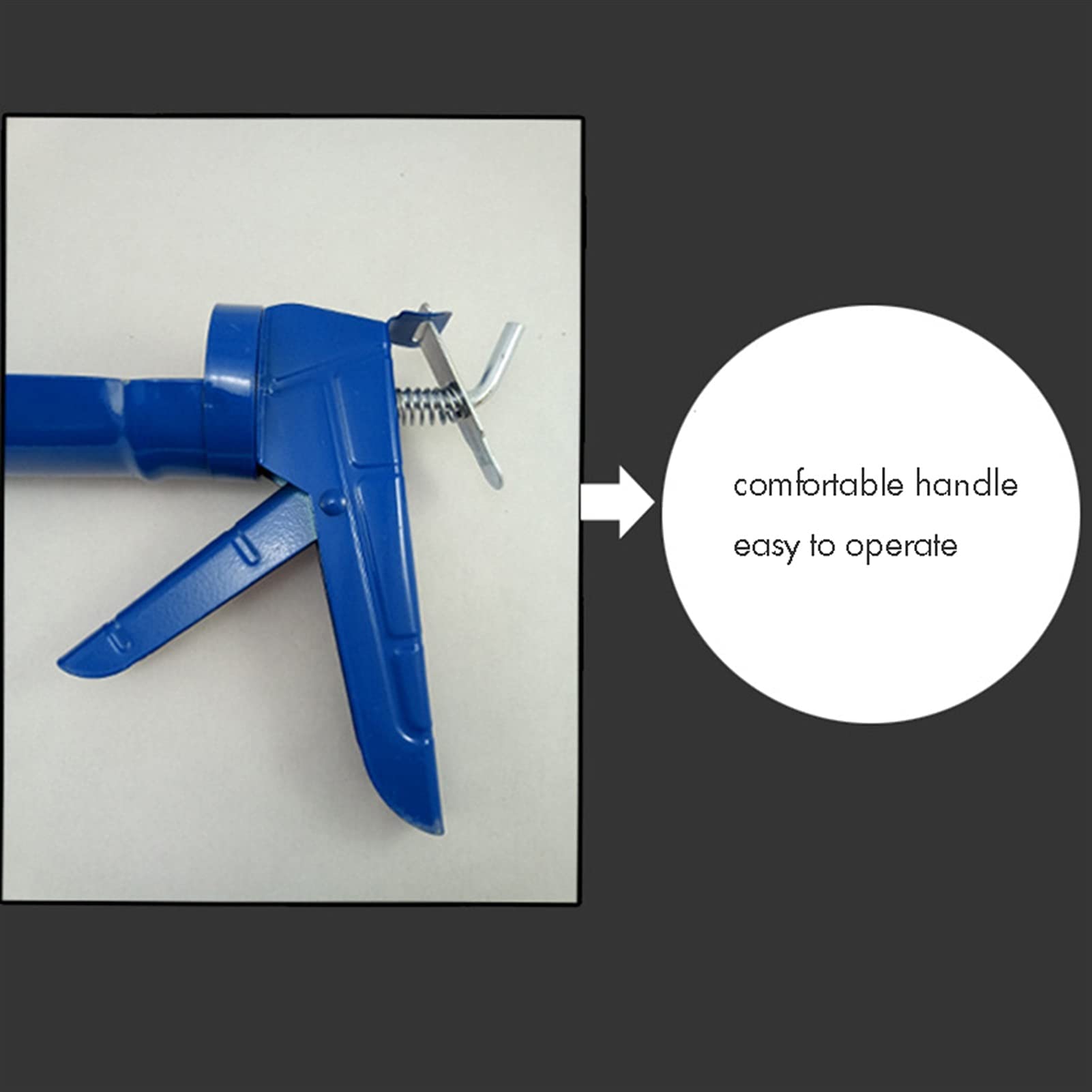 Ergonomicznie zaprojektowany pistolet do uszczelniania Półokrągłe narzędzie do uszczelniania metalu Dekoracja Konstrukcja Klej do szkła Materiał żelazny Klej do szkła DIY Do użytku domowego Ręczna s