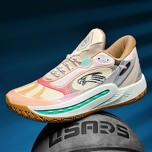 Image of Men's High-Top Basketball Shoes Anti-Slip and Wear-Resistant Soles Running Shoes Graffiti Design Fashionable Sports Shoes