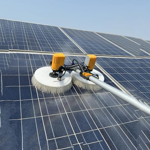 Pulitore Elettrico per Pannelli solari - Strumento Multifunzionale con Doppia Spazzola Rotante per la Pulizia di casa, Cucina, Pavimenti e Auto.
