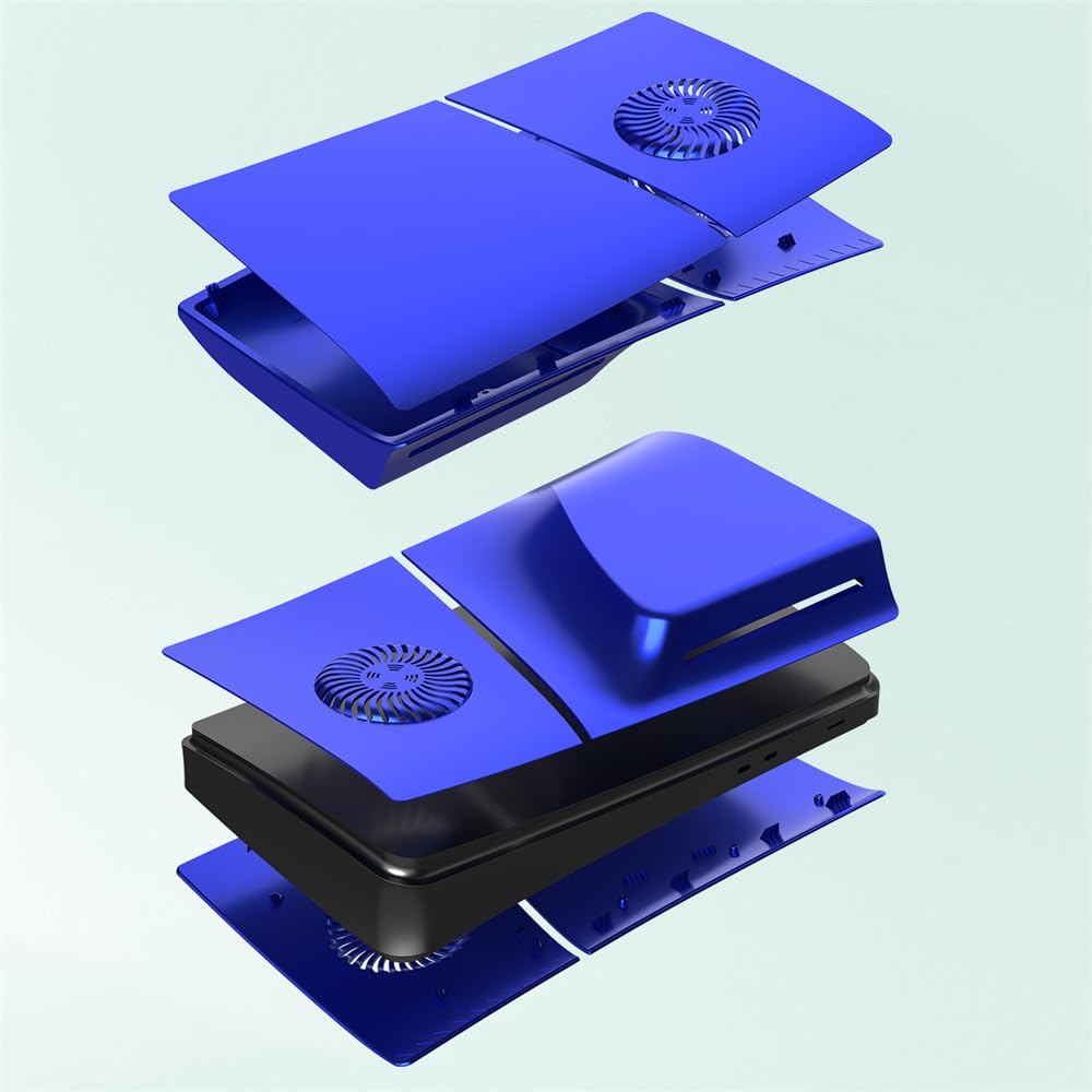 Piastre di copertura con prese d'aria di raffreddamento per PS5 Pro Console Disc Edition, pannelli protettivi di ricambio, cover rigida in ABS per accessori PS5 Pro (blu navy)