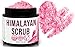 Himalayan Salt Exfoliating Body Scrub - Face Hand Lip Foot & Body Shower Scrub with Pink Sea Salt Essential Oil Acne Scar Treatment Natural Skin Care Exfoliator Mens Facial Scrubber Cellulite Remover