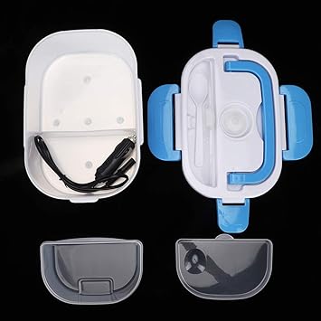 Electric Lunch Box, Portable 12V Car Use Electric Heating Lunch Box Meal Heater Food Container Warmer Electric Food Box(Blue)