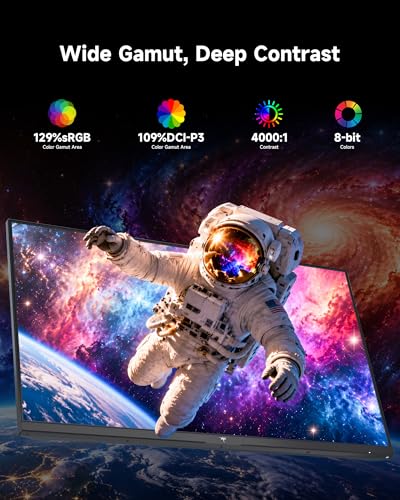 Image of KTC 27 Inch QHD Computer Monitor - 144Hz Gaming PC Monitor 2K, 4000:1 Contrast, 129% sRGB, Adaptive Sync, HDMI DP, Anti-Blue Light, 3-Side Frameless, for Casual Games and Work, VESA Mount H27T27S