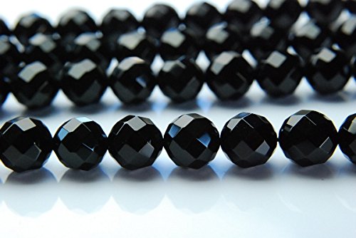 Amazon.co.jp: 【 福縁閣 】64面 オニキス 8mm 1連（約38cm）_R718