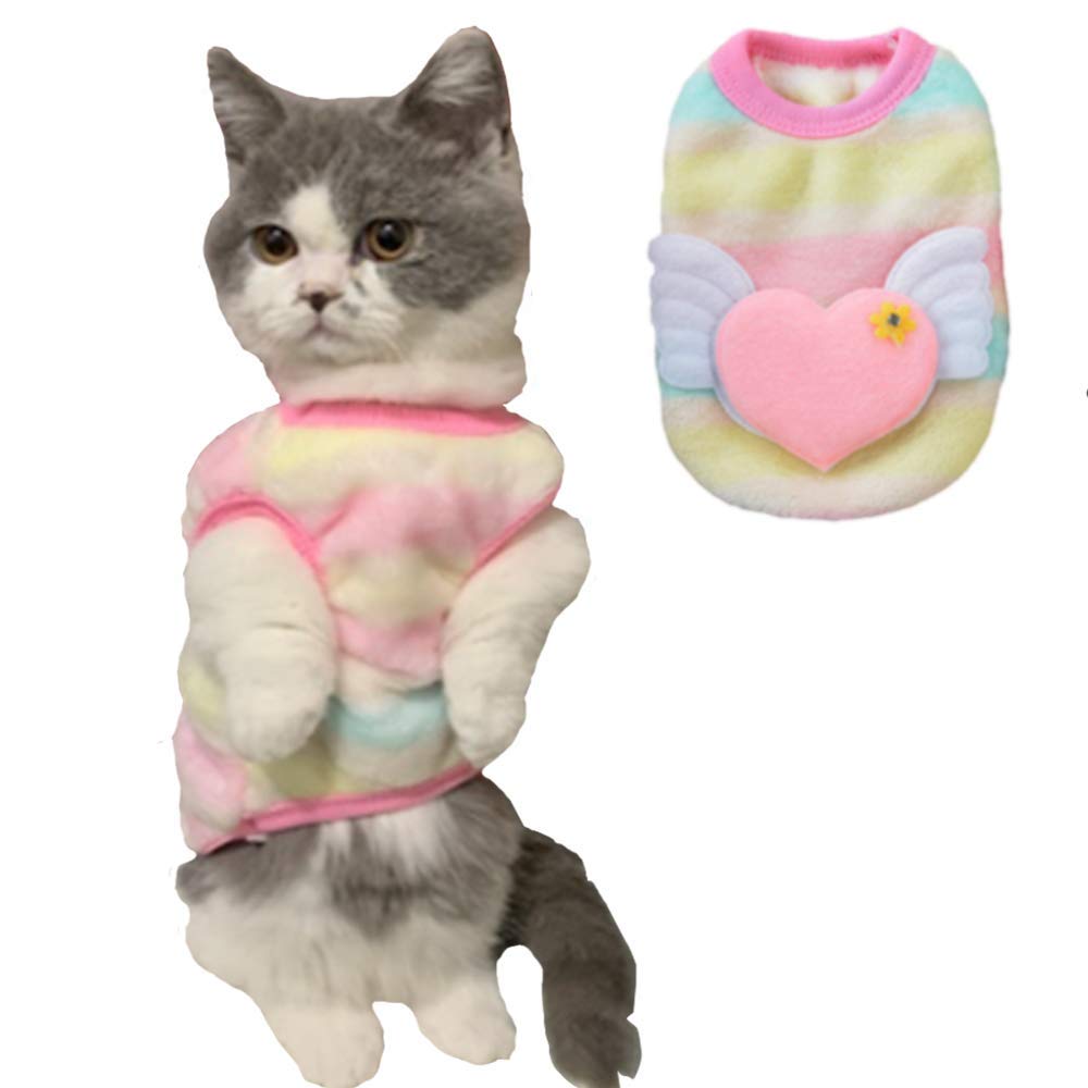 ANIAC Pet Costume Cute Rabbit Clothes Soft Bunny Vest Cozy T-Shirt for Kitten Ferret Chihuahua Puppy and Small Animals (XS, Heart Shape with Wing) (B08SW415DP) Amazon Price History, Amazon Price Tracker